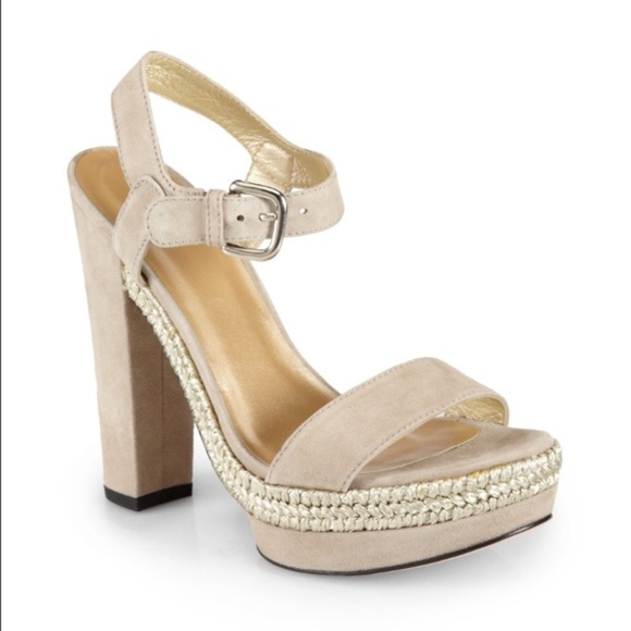 Stuart Weitzman Shoes - Stuart Weitzman "Nude" Platform Sandals. Gorgeous!